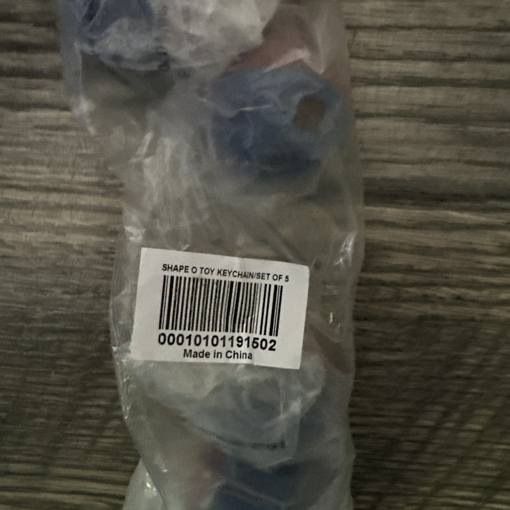 Tupperware‎ Tiny Treasures Shape-O-Toy collectible keychain - NEW Set Of 5 - Picture 2 of 4